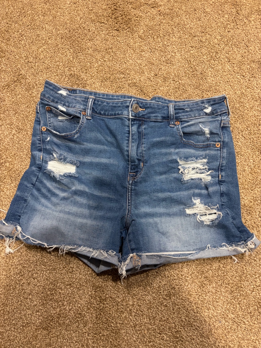 AE Distressed Blue Denim Women's Shorts